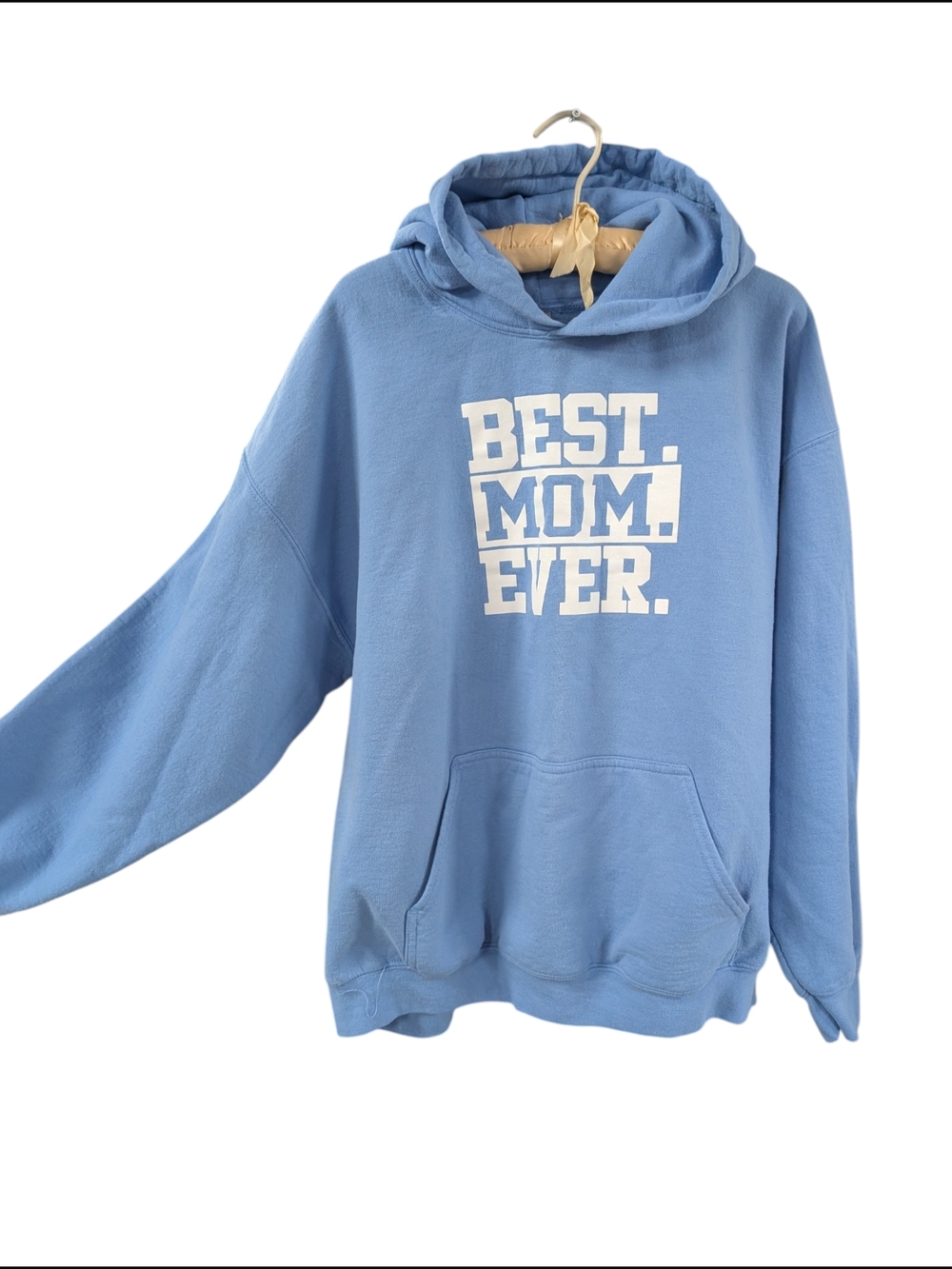 Gildan Light Blue Heavy Blend Hoodie Tag Detail